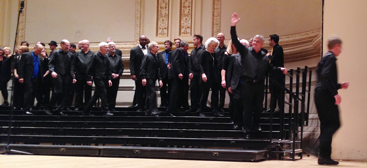 Exiting the stage at Carnegie Hall