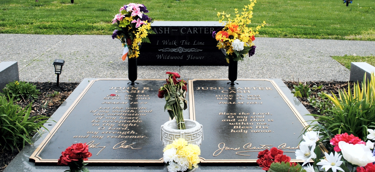 The graves of Johnny and June (Carter) Cash